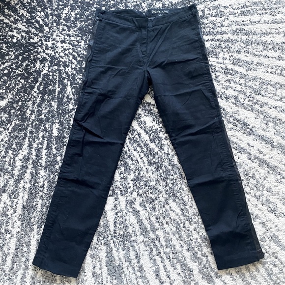 Elizabeth and James Cropped Ankle Side Leather Tuxedo Pants Size 0 - Picture 3 of 6